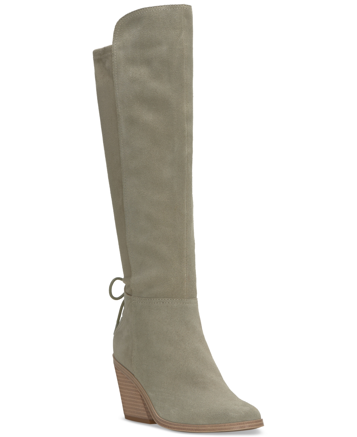 Lucky Brand Women's Mekinna Lace-Up Stacked-Heel Dress Boots