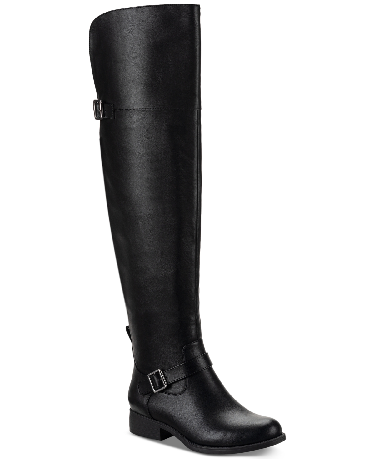 Shop Sun + Stone Women's Anyaa Over-the-knee Boots, Created For Macy's In Black