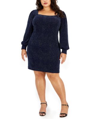 Speechless - Trendy Plus Size Glitter Knit Bodycon Dress