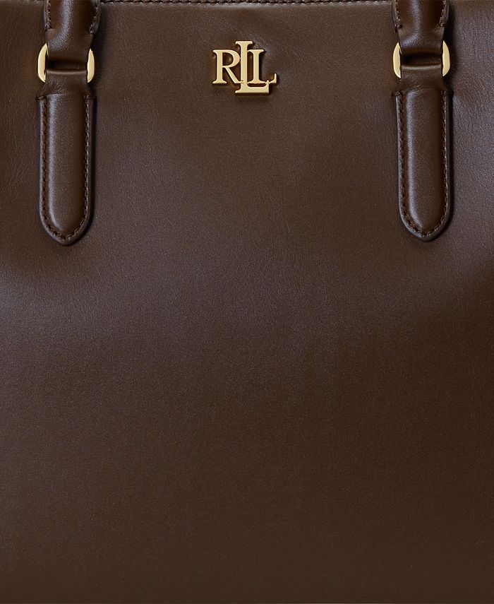Lauren Ralph Lauren Women's FullGrain Smooth Leather Large Marcy Satchel Macy's