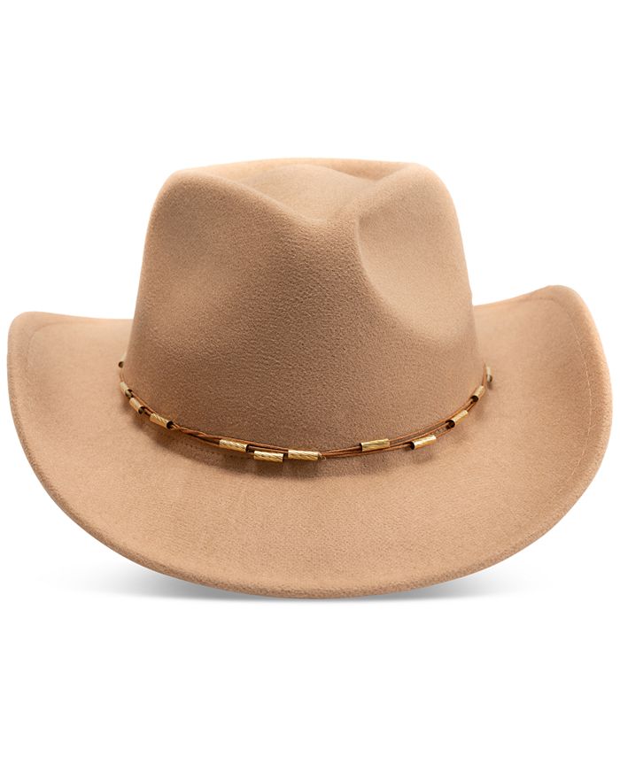 Vince Camuto Women's BeadedTrim Cowboy Hat Macy's