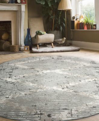 Davide 1230 7'10" x 7'10" Round Area Rug