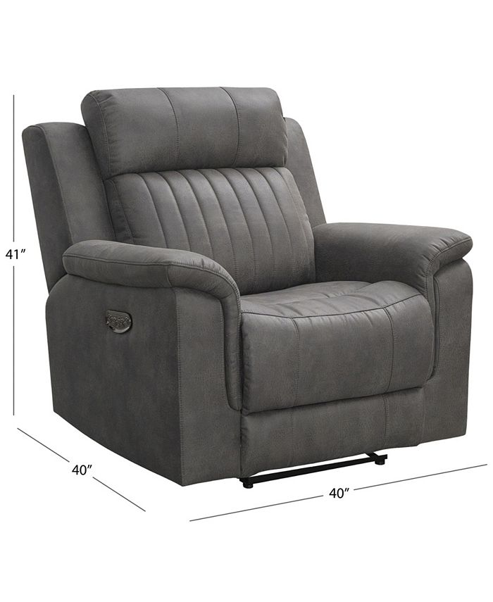 Abbyson Living Gabrielle Fabric Power Recliner with Power Headrest Macy's