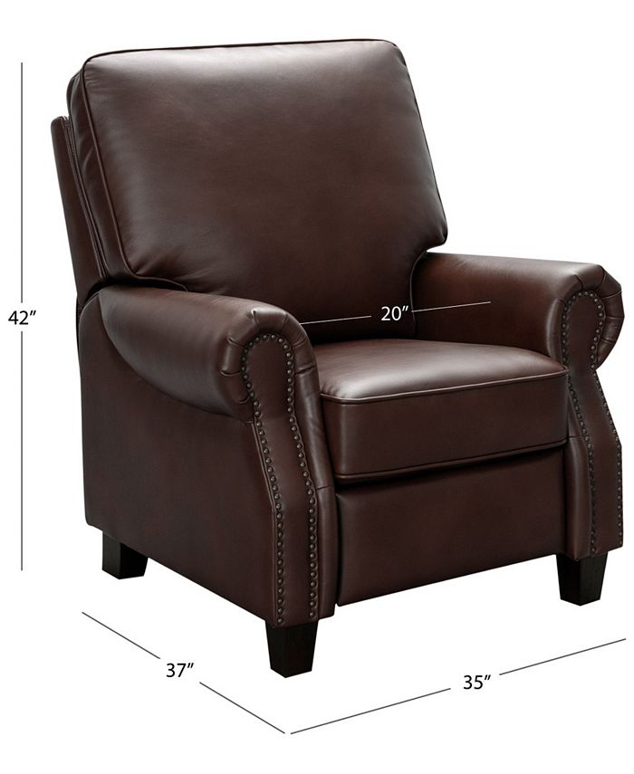 Abbyson Living Casey Leather Pushback Recliner - Macy's