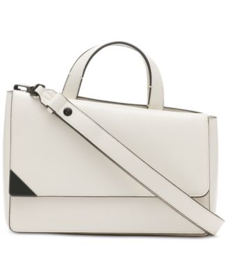 Calvin Klein - Basalt Asymmetrical Small Faux Leather Satchel