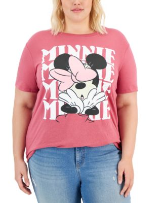 Disney - Trendy Plus Size Minnie Mouse Bow Graphic T-Shirt