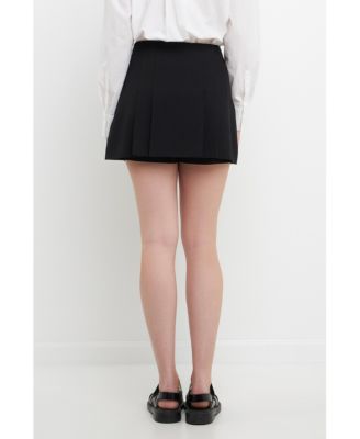 Women's Pleated Mid Rise Skorts