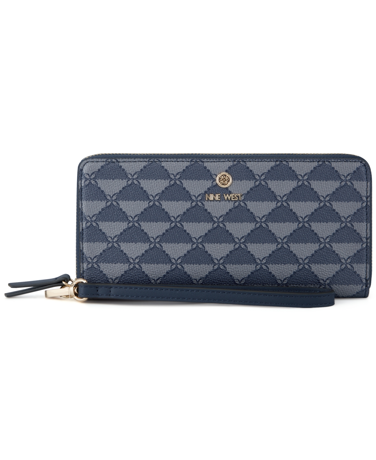 Nine West Linnette Small Zip Around Wallet With Wristlet In Blue