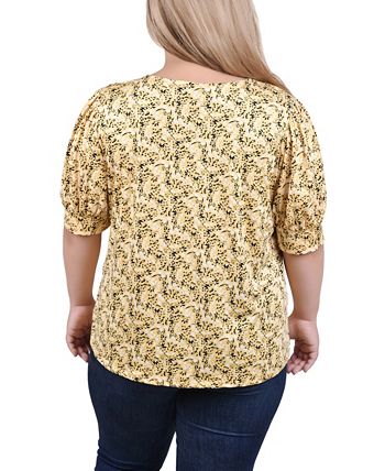 Long Sleeve Balloon Top - Tawny Port