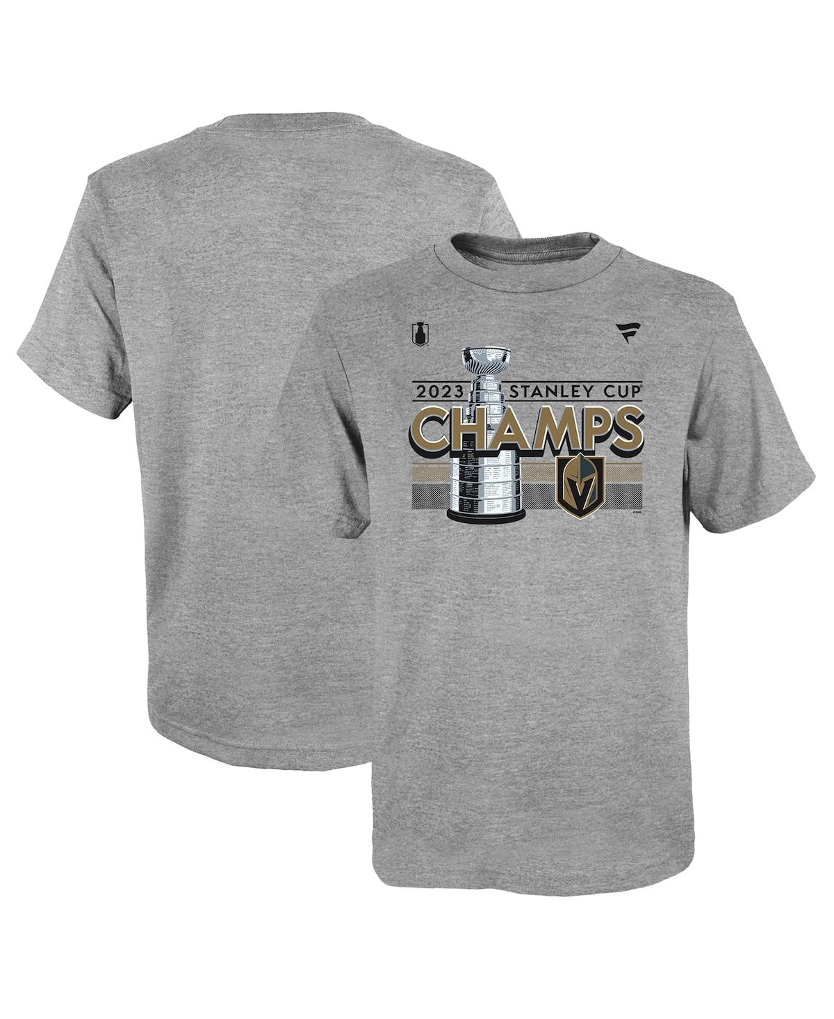 Fanatics Preschool Boys And Girls  Branded Heather Gray Vegas Golden Knights 2023 Stanley Cup Champio In Heather Gray