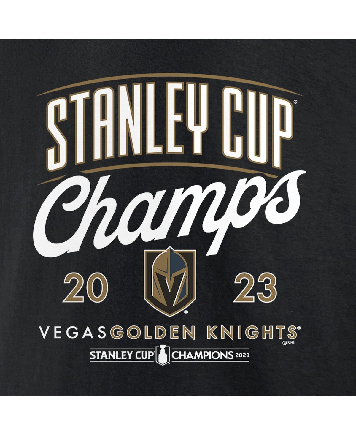 Fanatics Men's  Black Vegas Golden Knights 2023 Stanley Cup Champions Logo T-shirt In Black