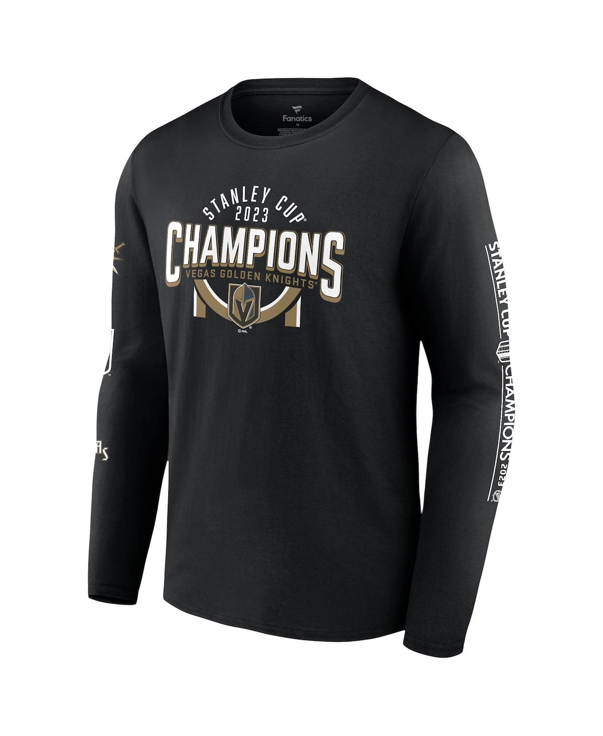 Fanatics Men's  Black Vegas Golden Knights 2023 Stanley Cup Champions Banner Long Sleeve T-shirt In Black