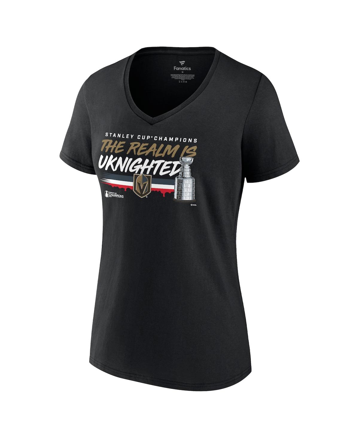 Women's FanaticsVegas Golden Knights 2023 Stanley Cup Champions Hometown Dna V-Neck T-shirt - Black