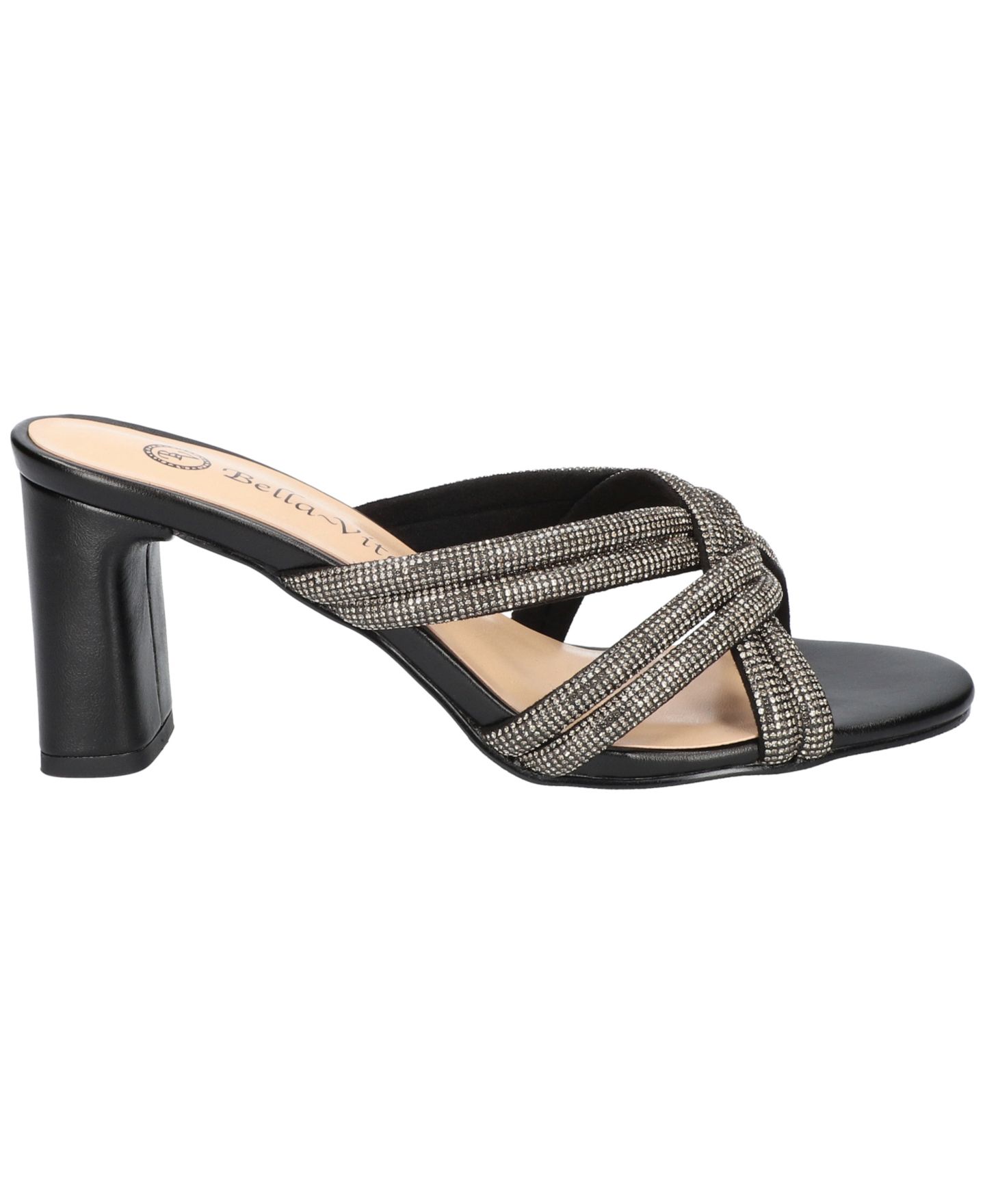 Женские сандалии Bella Vita Carmen Heeled Slip On, цвет: Чёрный замшевый — фото 2