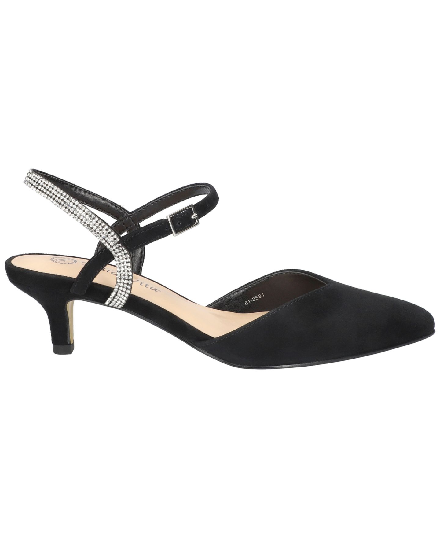 Женские туфли Bella Vita Katriana Slingback Pumps, цвет: Чёрный замшевый кожаный — фото 2