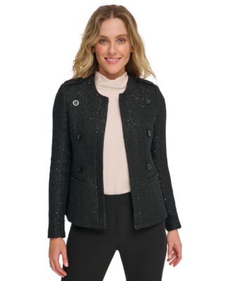 Tommy Hilfiger - Women's Open-Front Shimmer Blazer