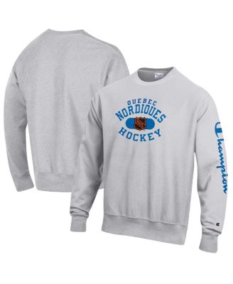 Men's Heathered Gray Quebec Nordiques Reverse Weave Pullover Sweatshirt