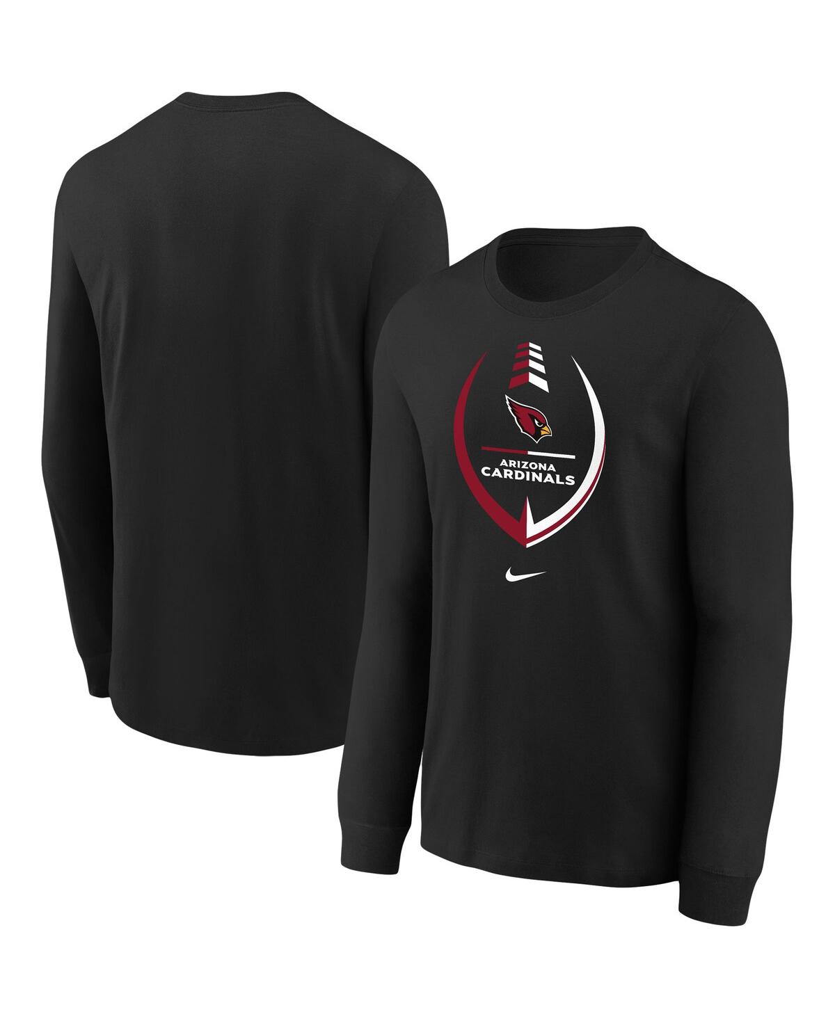 Shop Nike Toddler Boys And Girls  Black Arizona Cardinals Icon Long Sleeve T-shirt