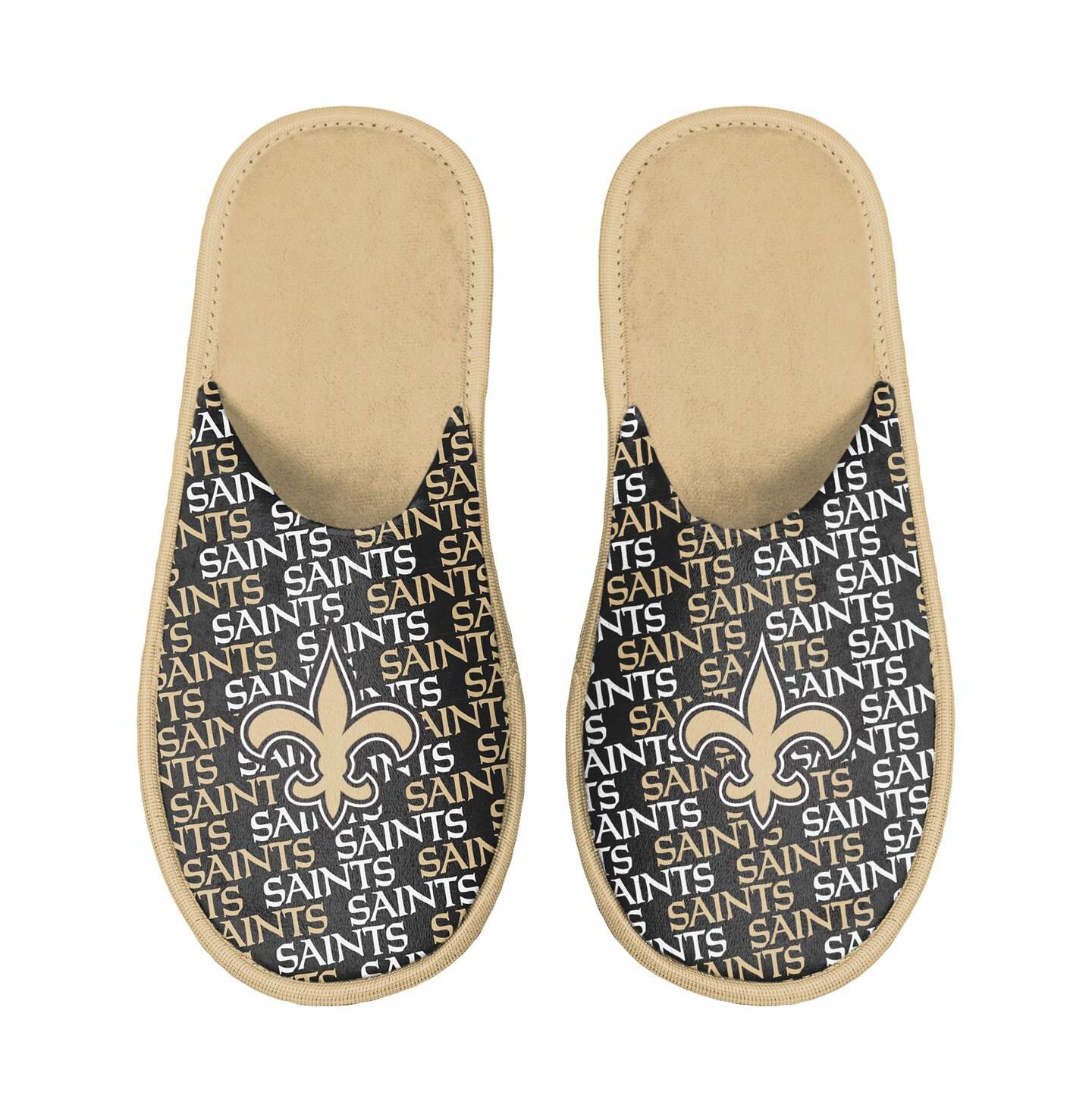 Детские тапочки FOCO New Orleans Saints Team Scuff Slippers — фото 1