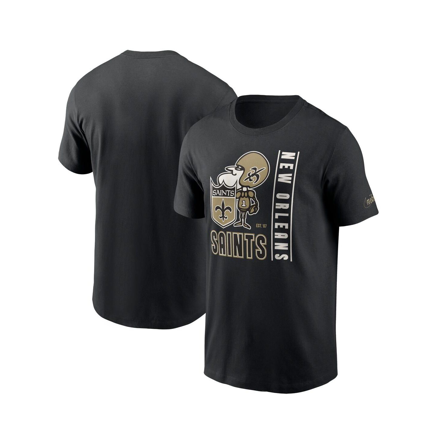 Мужская футболка Nike Black New Orleans Saints Lockup Essential — фото 1