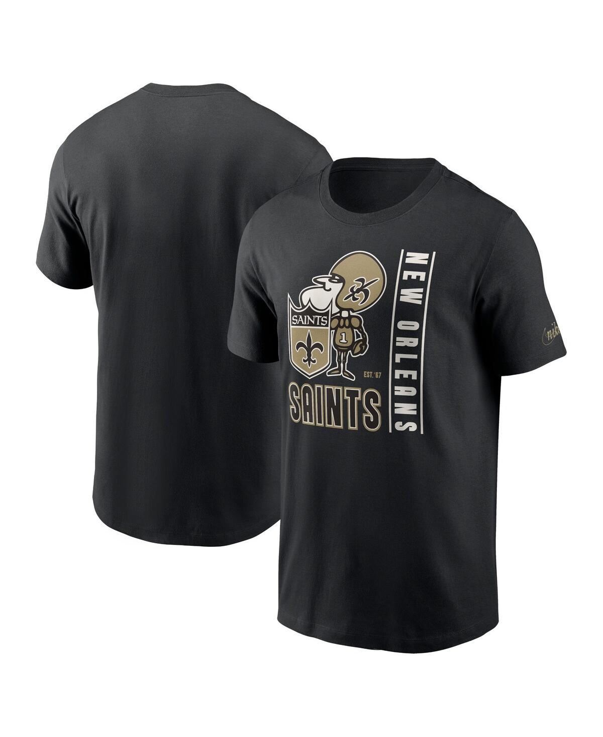 Shop Nike Men's  Black New Orleans Saints Lockup Essential T-shirt