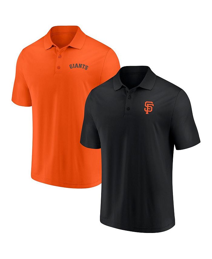 Fanatics Men's Black, Orange San Francisco Giants Dueling Logos Polo ...