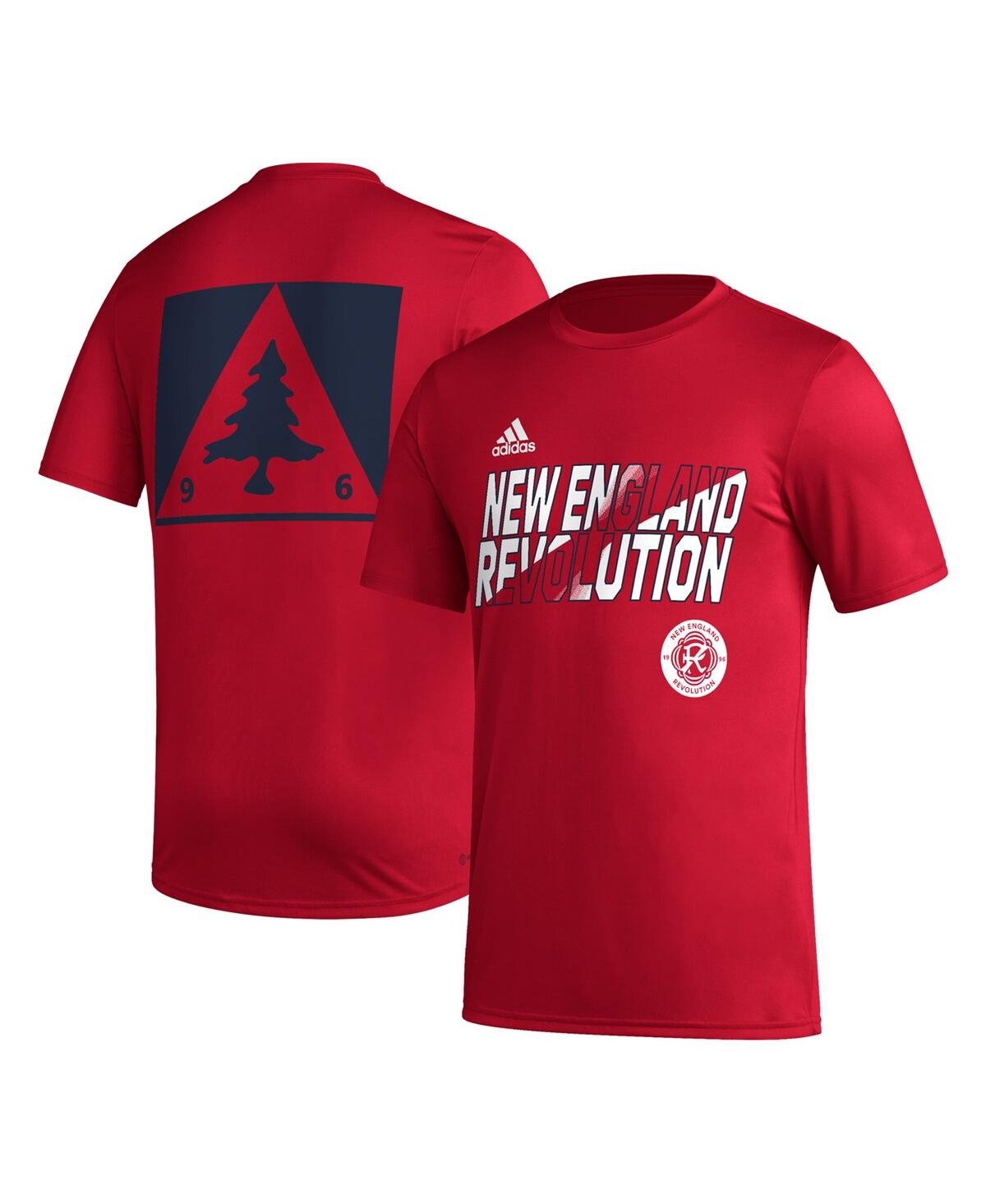 Shop Adidas Originals Men's Adidas Red New England Revolution Team Jersey Hook Aeroready T-shirt