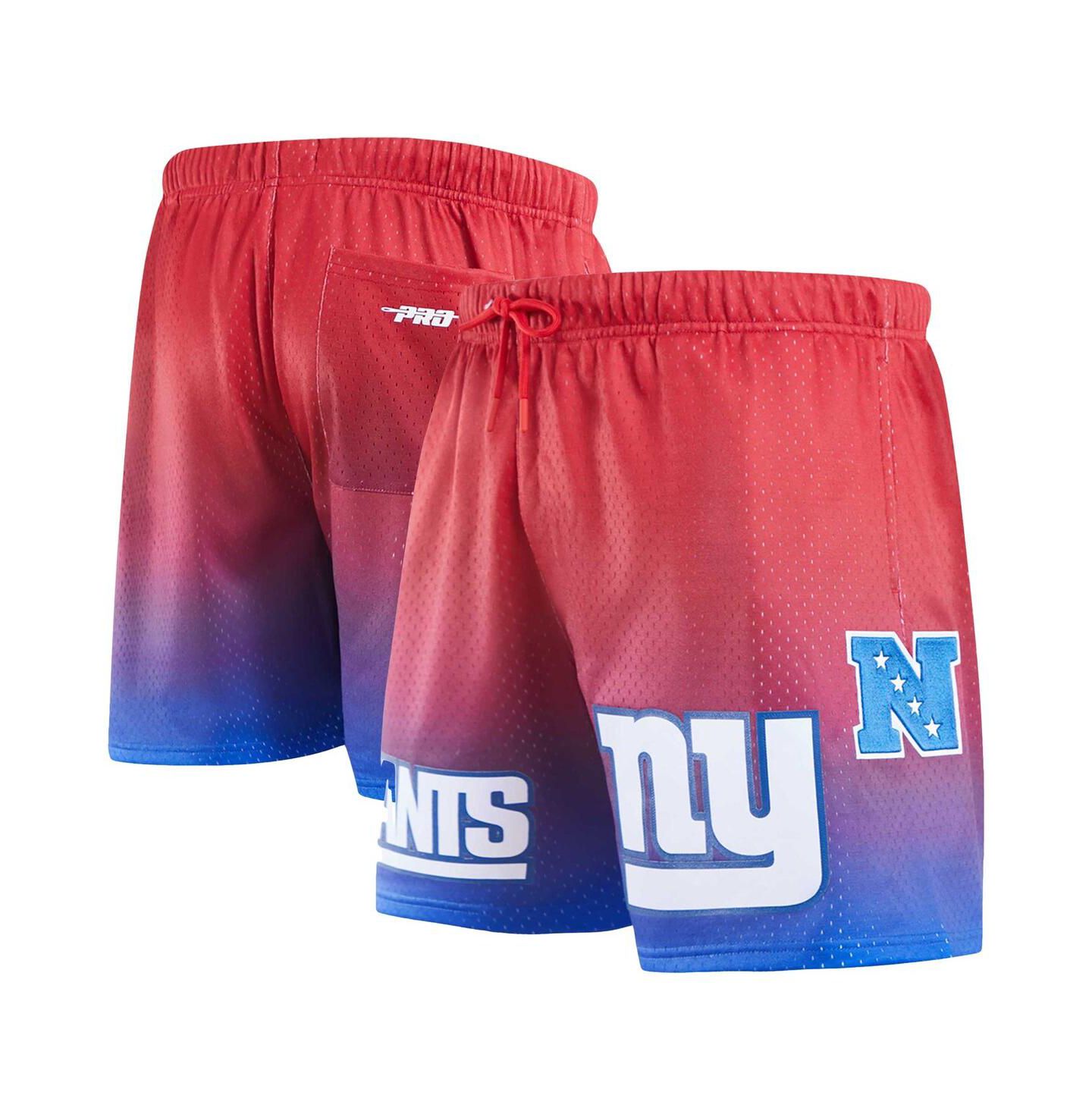Мужские шорты Pro Standard Royal, Red New York Giants Ombre Mesh — фото 1