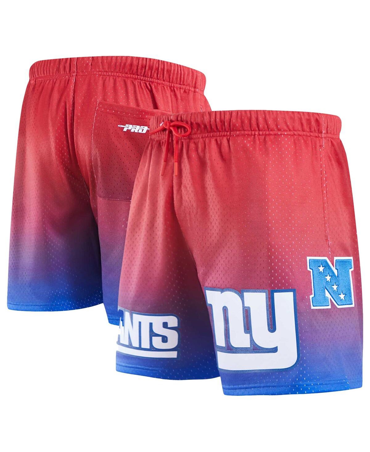 Pro Standard Men's  Royal, Red New York Giants Ombre Mesh Shorts In Royal,red