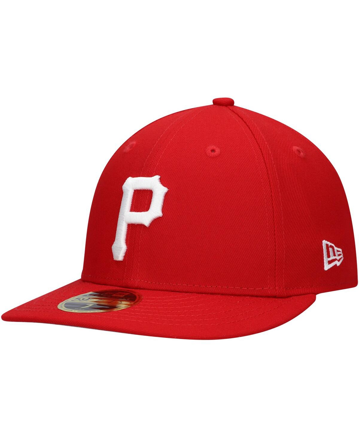 New Era Men's  Scarlet Pittsburgh Pirates Low Profile 59fifty Fitted Hat