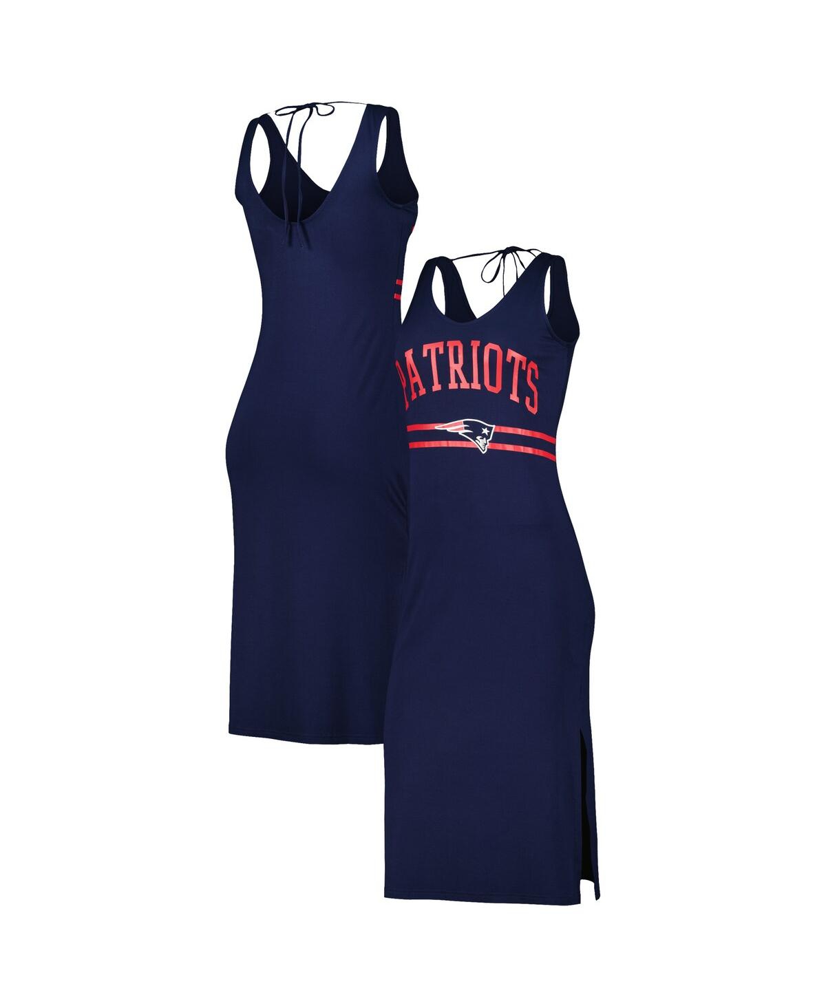 G-III 4HER BY CARL BANKS WOMEN'S G-III 4HER BY CARL BANKS NAVY NEW ENGLAND PATRIOTS TRAINING V-NECK MAXI DRESS