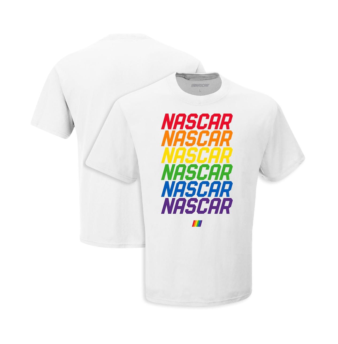 Мужская футболка Checkered Flag Sports White NASCAR Repeat — фото 1