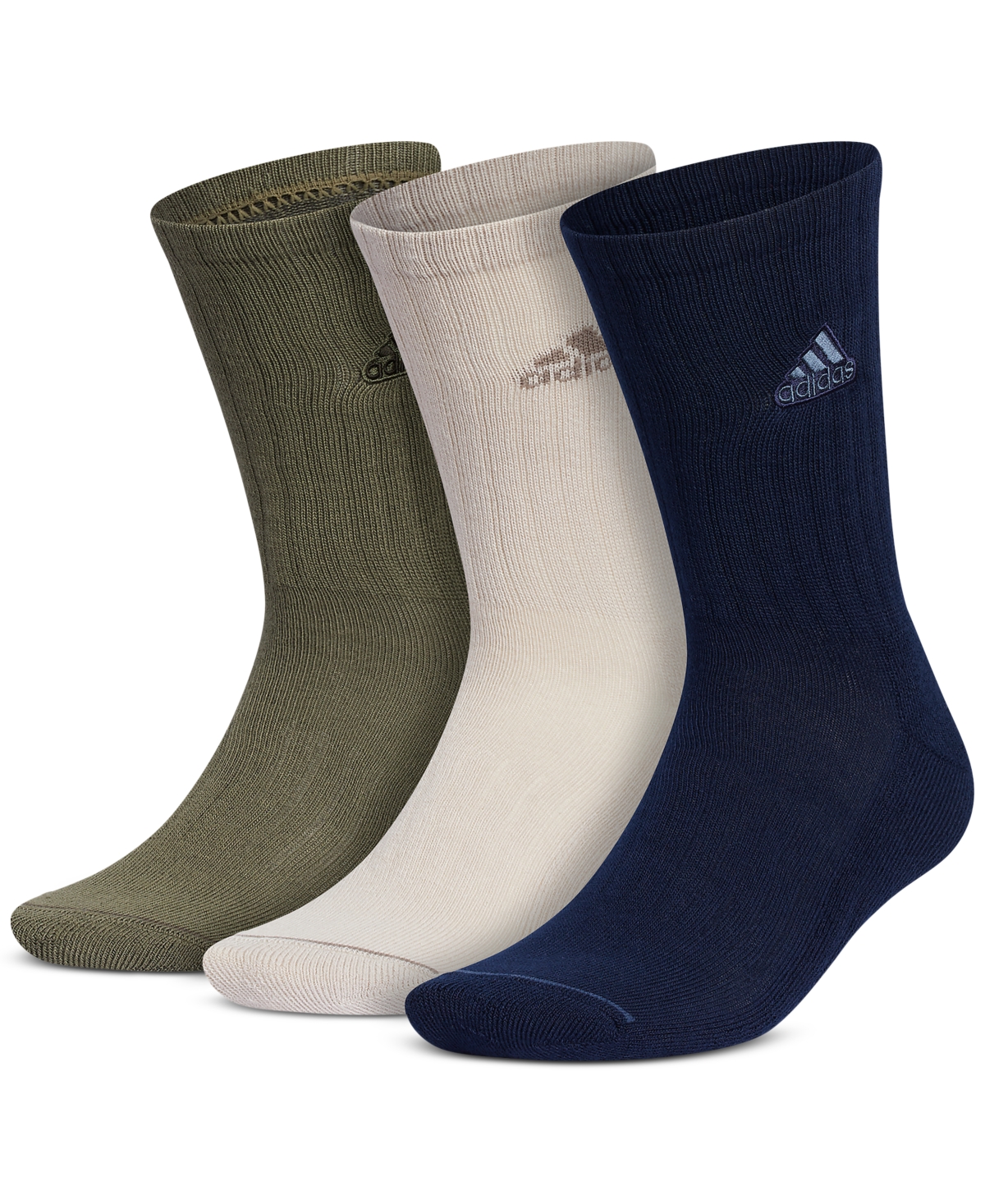 Adidas Originals Men's 3-pk. Classic Cushioned Logo Crew Socks In Navy