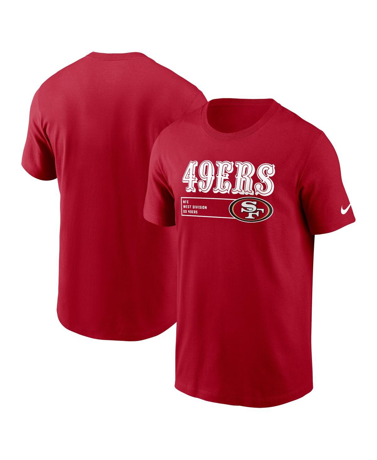 Shop Nike Men's  Scarlet San Francisco 49ers Division Essential T-shirt