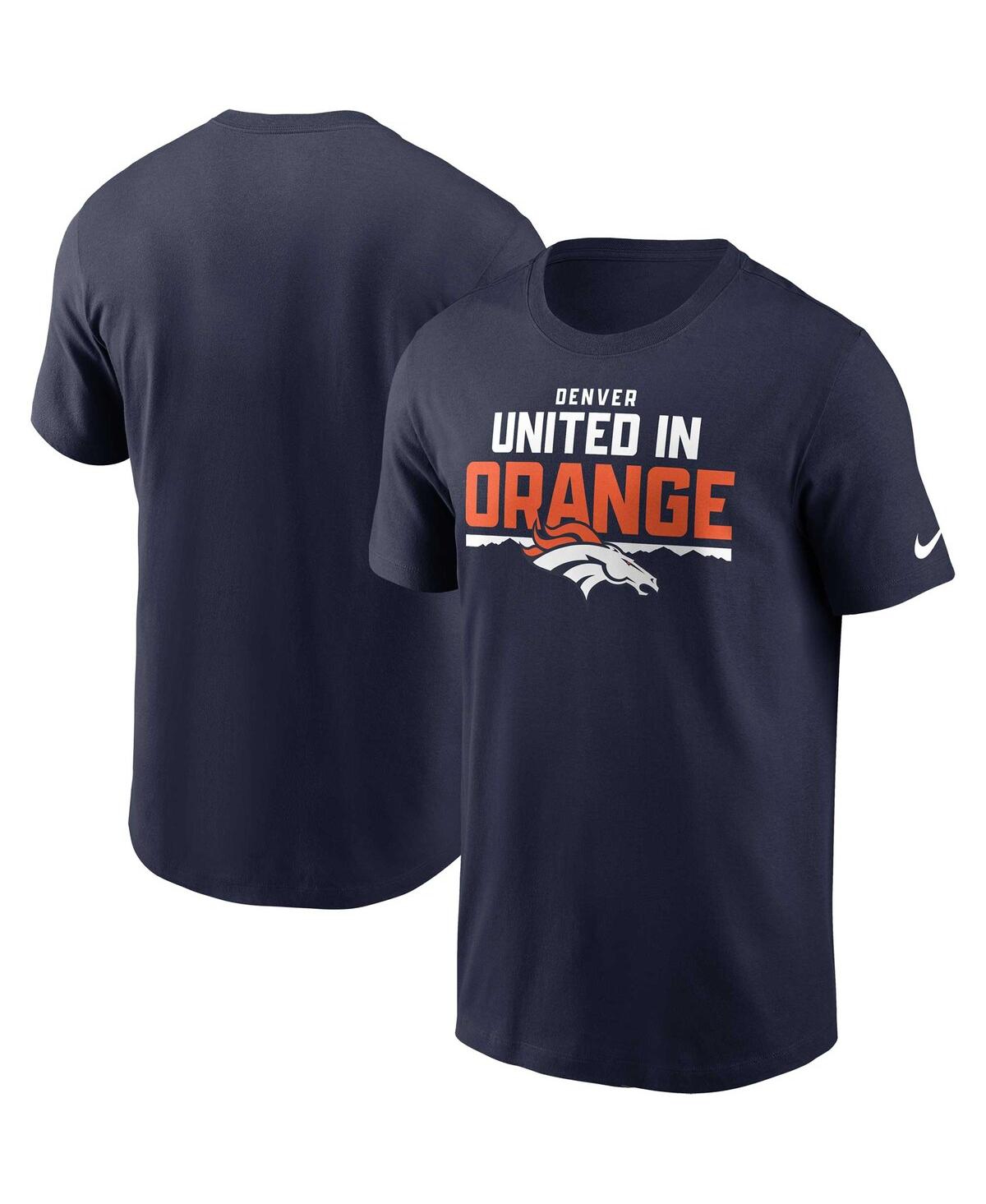 Shop Nike Men's  Navy Denver Broncos Local Essential T-shirt
