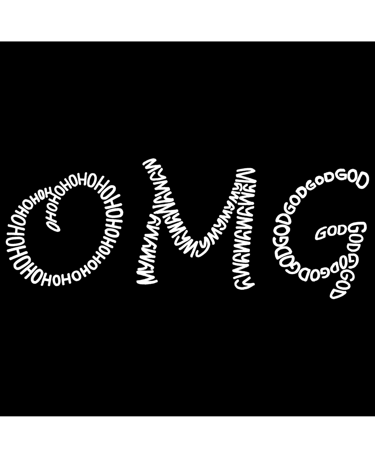 Big Girl's Word Art T-shirt - Omg