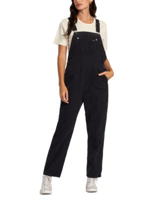 RVCA - Juniors' Succession High-Waist Corduroy Overalls
