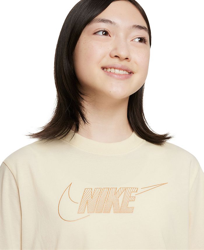 Nike Sportswear Girls Cotton Boxy T-shirt - Macy's