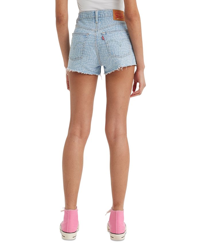 Levi's Women's 501 Button Fly Cotton High-Rise Denim Shorts - Macy's