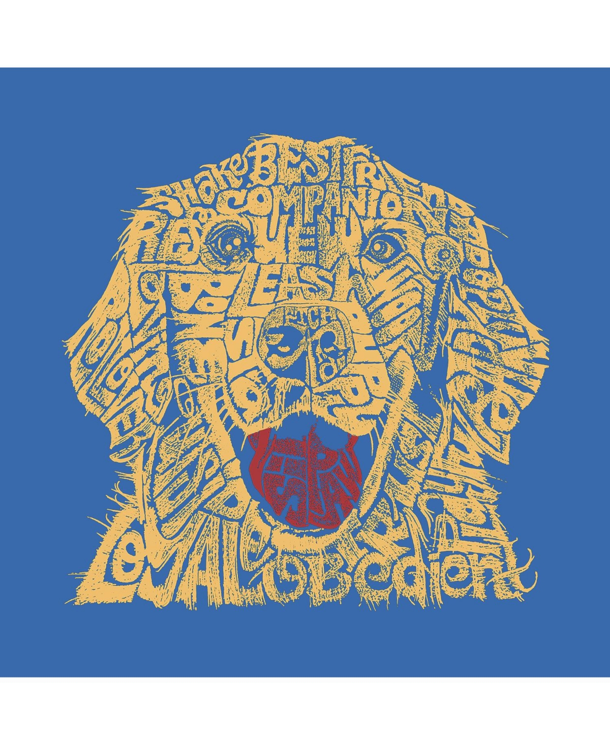 La Pop Art Boys Word Art Long Sleeve - Dog