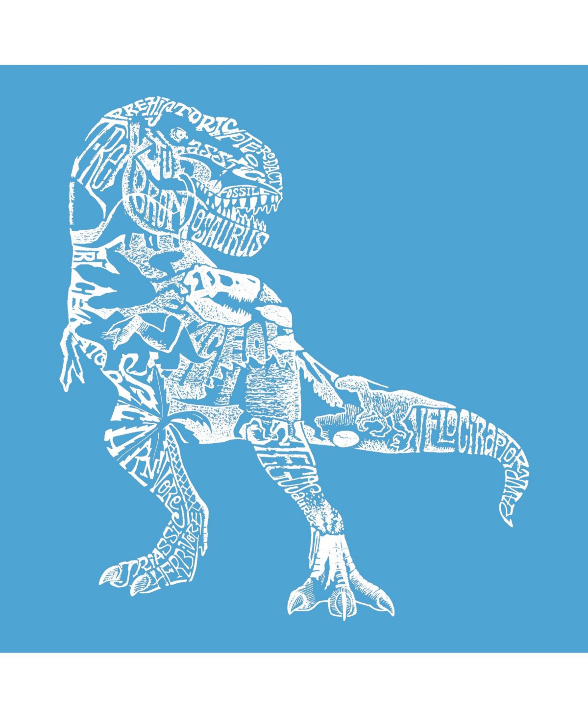 Big Girl's Word Art T-shirt - Dino Pics