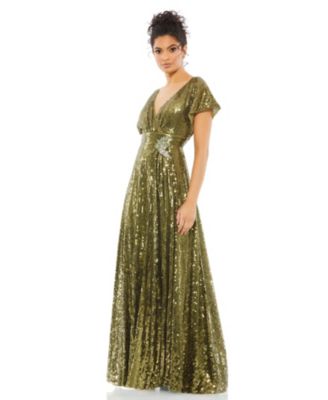 Mac Duggal - Sequined Rhinestone-Embellished Gown