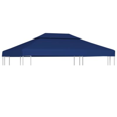 Gazebo Top Cover Blue Polyester with PVC coating 13.1 x 9.8 ft