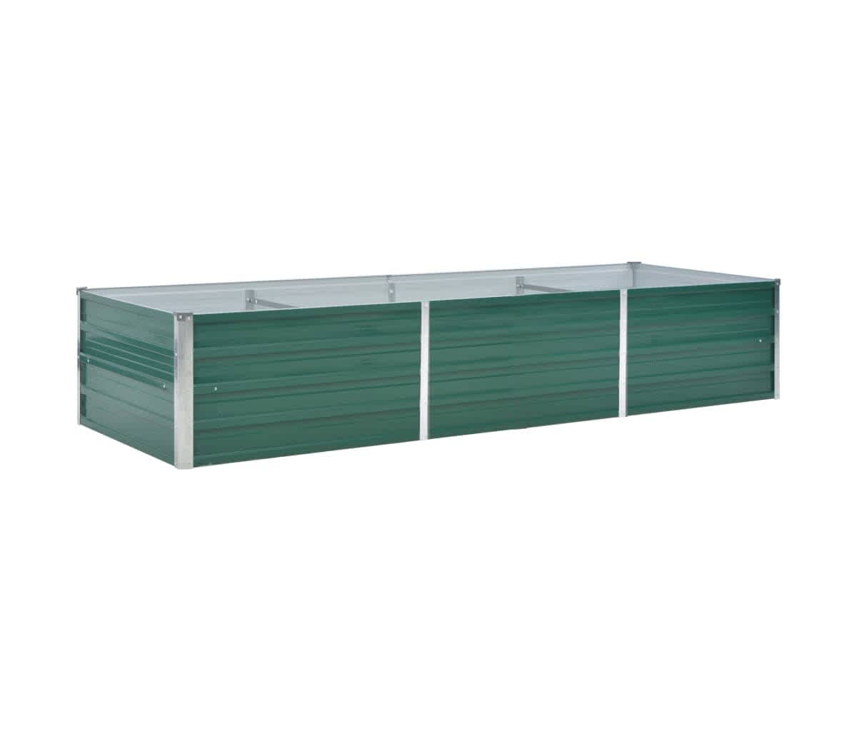 Garden Raised Bed Galvanized Steel 94.5"x31.5"x17.7" Green - Green