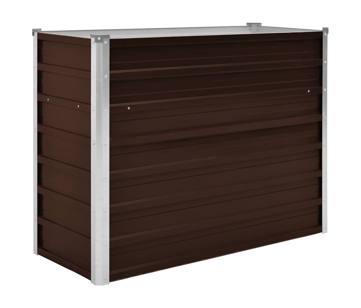 Garden Raised Bed Brown 39.4"x15.7"x30.3" Galvanized Steel - Brown