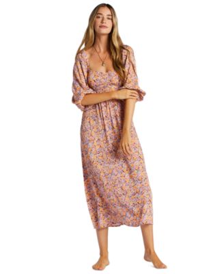 Billabong - Juniors' Swept Away Printed Midi Dress