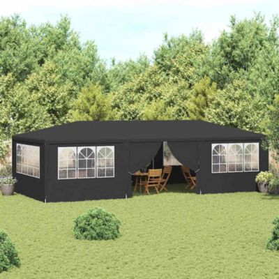 Professional Party Tent with Side Walls 13.1'x29.5' Anthracite 0.3 oz/ft²