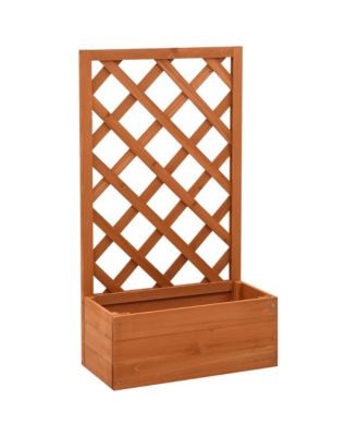 Garden Trellis Planter Orange 19.7"x9.8"x35.4" Solid Firwood