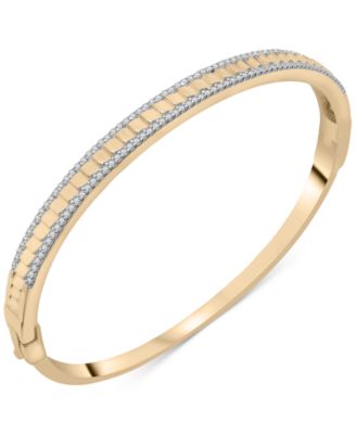Audrey by Aurate - Diamond Textured Bangle Bracelet (1/2 ct. t.w.) in Gold Vermeil