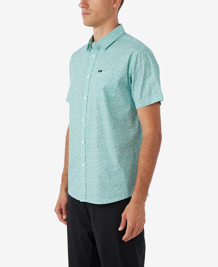 O'Neill Men's Quiver Stretch Short Sleeve Modern Woven Shirt - Macy's